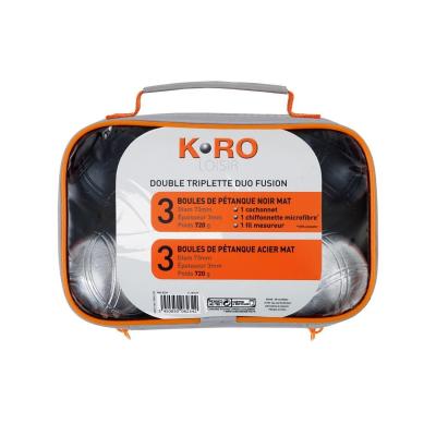 Double Triplette P&eacute;tanque K-ro - Noir - 720gr