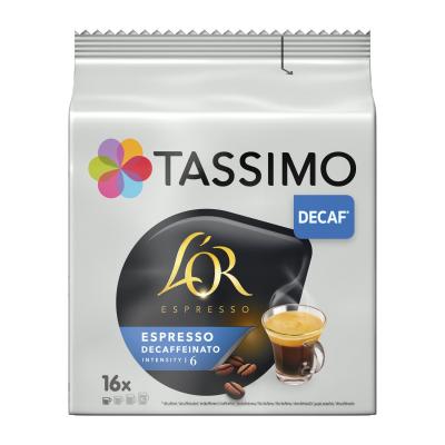 Pack Dosette Tassimo L'Or Espresso D&eacute;caf&eacute;in&eacute; - 5 X 16 T-discs