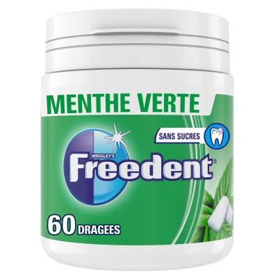 Chewing-gum Sans Sucres Menthe Verte Freedent - La Boite De 60 Drag&eacute;es - 84 G