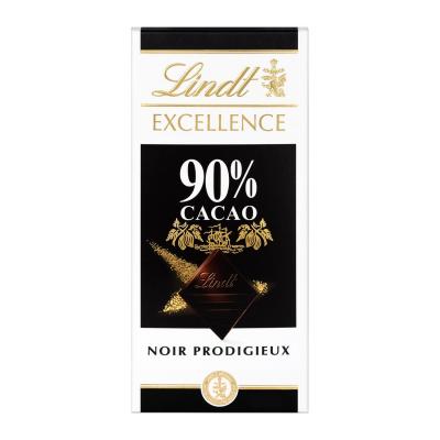 Lindt 4 Tablettes Excellence Chocolat Noir 90% 4x100g T.U