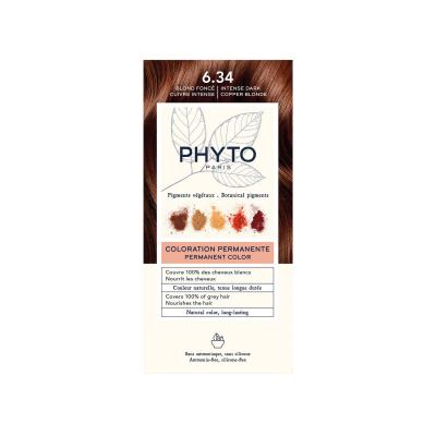 Coloration Permanente 6.34 Blond Fonc&eacute; Pigments V&eacute;g&eacute;taux Phyto - La Boite De Coloration