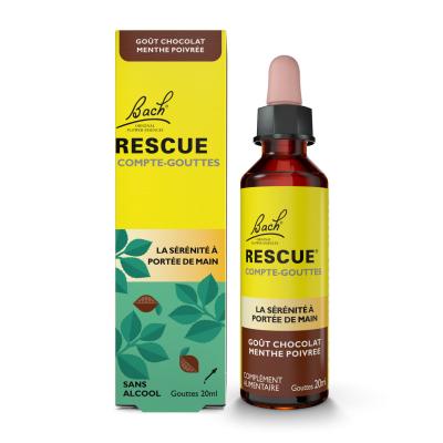 Rescue &reg; Compte-Gouttes Go&ucirc;t Chocolat Menthe - 20 ml - Flacon compte goutte