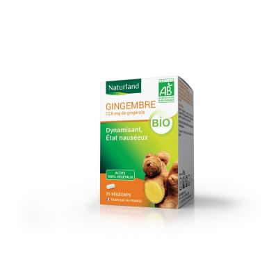 Naturland Gingembre Bio 75 V&eacute;g&eacute;caps