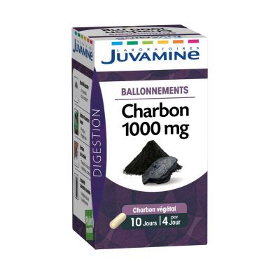 Juvamine Charbon 1000 mg Ballonnements 40 G&eacute;lules - Bo&icirc;te 40 G&eacute;lules