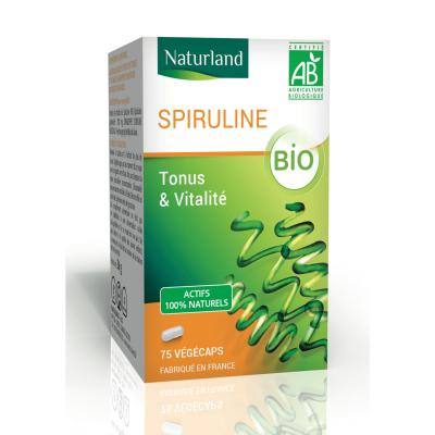 Compl&eacute;ment Alimentaire Bio Spiruline Naturland - La Boite De 75 - 36g