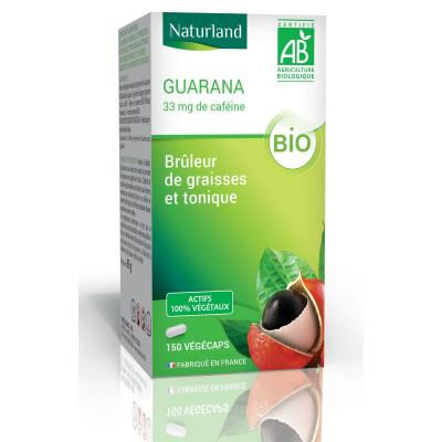 Naturland Guarana Bio 150 V&eacute;g&eacute;caps - Bo&icirc;te 150 v&eacute;g&eacute;caps
