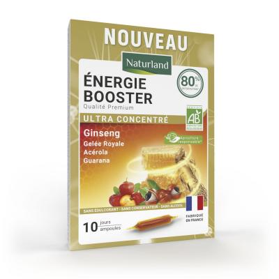 Naturland &Eacute;nergie Booster Ginseng Guarana Bio 10 Ampoules