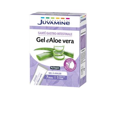 Gel d'Aloe Vera 7 Sticks A Avaler Sant&eacute; Gastro-Intestinale Juvamine