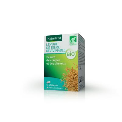 Levure de bi&egrave;re bio, Beaut&eacute; des cheveux et des ongles 75 v&eacute;g&eacute;caps