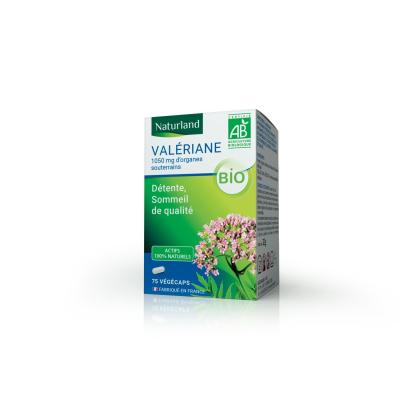 Naturland Val&eacute;riane Bio 75 V&eacute;g&eacute;caps - Bo&icirc;te 75 v&eacute;g&eacute;caps