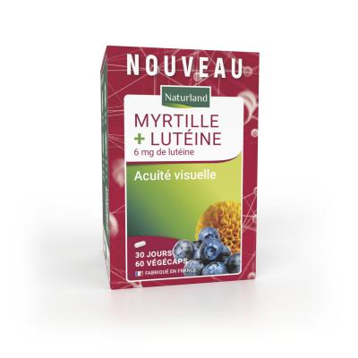 Naturland Myrtille + Lut&eacute;ine 60 G&eacute;lules - Pot 60 g&eacute;lules