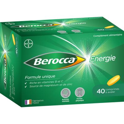Berocca &Eacute;nergie Boite de 40 Cps &agrave; Avaler - Bo&icirc;te 40 comprim&eacute;s
