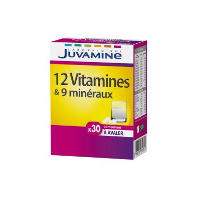 Compl&eacute;ment Alimentaire Vitamines Et Min&eacute;raux Juvamine - La Boite De 30 Comprim&eacute;s - 27g