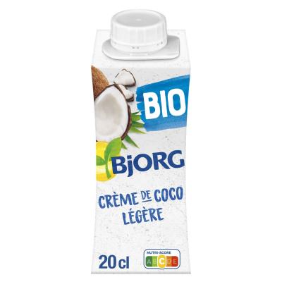Cr&egrave;me De Coco L&eacute;g&egrave;re Bio Bjorg - La Brique De 200 Ml