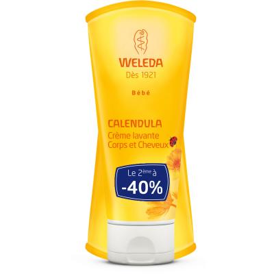 Cr&egrave;me Lavante Corps Et Cheveux Weleda - Le Lot De 2 De Tubes 200ml