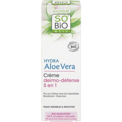 Cr&egrave;me Bio "Dermo D&eacute;fense" Peau Sensible R&eacute;active - SO'BiO &eacute;tic