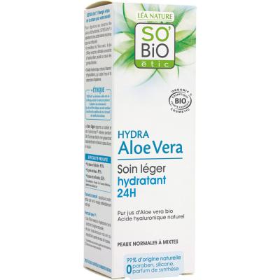 Soin L&eacute;ger Hydratant Bio Alo&eacute; Vera - SO'BiO &eacute;tic