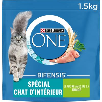 Croquettes chat d'int&eacute;rieur - Dinde et C&eacute;r&eacute;ales compl&egrave;tes - 1.5kg