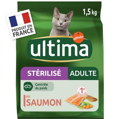 Ultima cat Caisse saumon st&eacute;rilis&eacute;e - 1,5kg x lot de 4