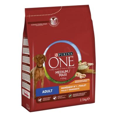 Croquettes au poulet/riz pour chien adulte m&eacute;dium/maxi >10kg