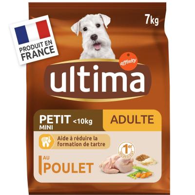 Ultima Nourriture s&egrave;che pour Chiens, Petits Adultes, Poulet, 7 kg