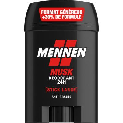 Deodorant homme 24H stick large sans alcool anti traces, musk