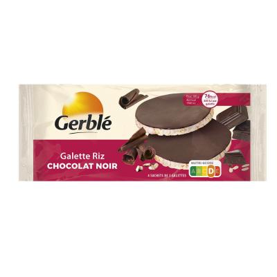 GERBLE Galette de riz au chocolat noir source de magn&eacute;sium - 130,4 g