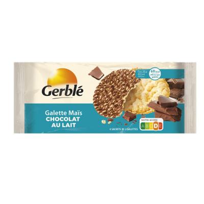 Galette Ma&iuml;s Chocolat Lait Gerble - Le Paquet De 124g