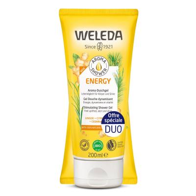 Gel Douche 400ml Aroma Shower Energy Tous Types de Peaux Weleda