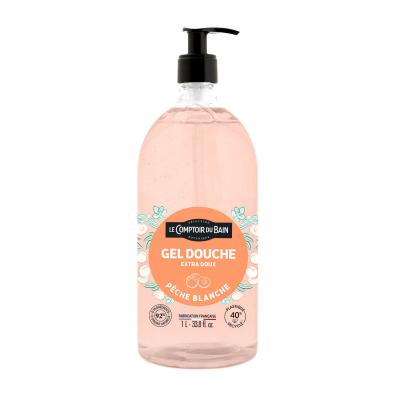 Gel Douche Extra Doux &Agrave; La P&ecirc;che Blanche Le Comptoir Du Bain - Le Flacon De 1l