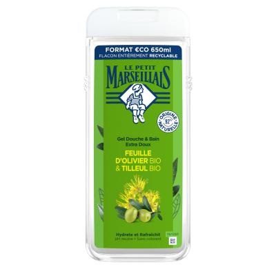 Gel doux et bain extra doux, feuilles d olivier et tilleul bio