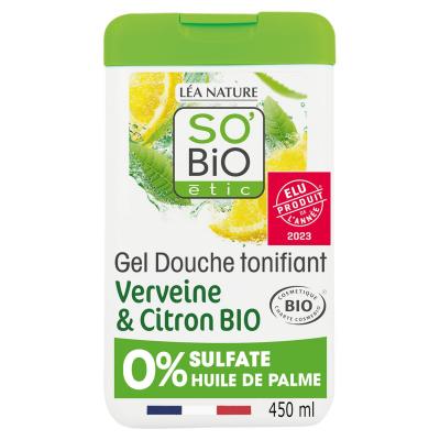 L&Eacute;A NATURE SO BiO &eacute;tic - Gel douche tonifiant, Verveine et Citron Bio 450 ml