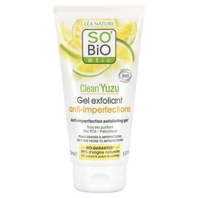Gel Exfoliant Anti-imperfections Clean'Yuzu Bio - SO'BiO &eacute;tic