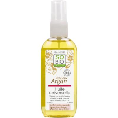 Huile Universelle Visage Et Corps Pr&eacute;cieux Argan Bio So'bio Etic - Le Flacon De 100 Ml