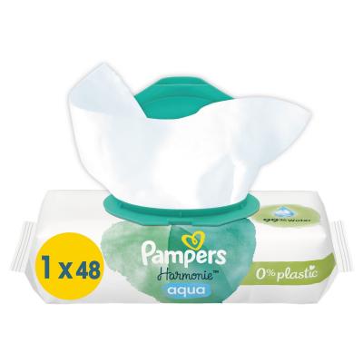Lingettes B&eacute;b&eacute; Harmonie Aqua Pampers - Le Paquet De 48 Lingettes