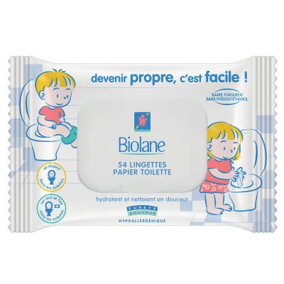Lingettes B&eacute;b&eacute; Papier Toilette Biolane - Le Paquet De 54