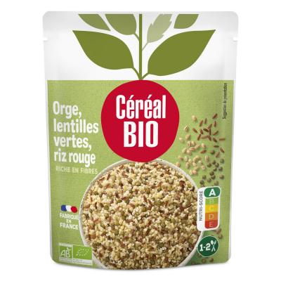 Orge Lentilles Vertes, Riz Rouge Bio Cereal Bio - Le Sachet De 250g