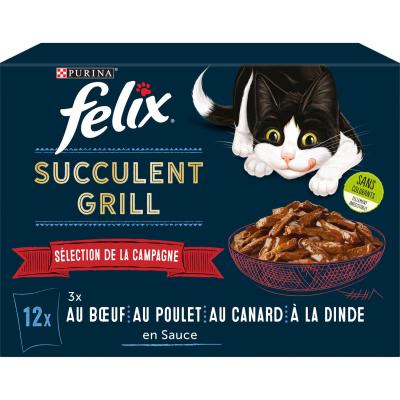 Felix Succulent Grill 24 x 80 g - s&eacute;lection de la campagne
