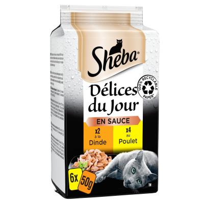 P&acirc;t&eacute;e Pour Chat &Agrave; La Volaille Sheba - Les 6 Sachets De 50 G
