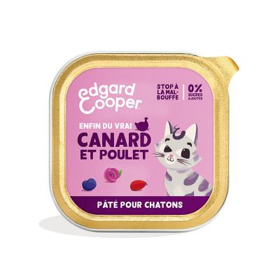 P&acirc;t&eacute;e pour chatons au canard et au poulet 85g Edgard cooper