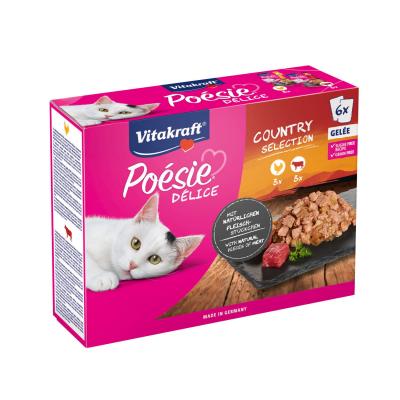 Multipack D&eacute;lice gel&eacute;e assortiment viande pochon 6 x 85 g Po&eacute;sie