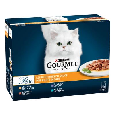 Lot mixte Gourmet Perle 12 x 85 g - Les filettines en sauce