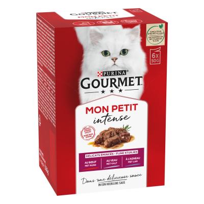 GOURMET - Aux Viandes : B&oelig;uf, Veau, Agneau - 6x50g - Lot de 8
