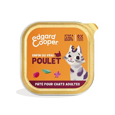 P&acirc;t&eacute;e pour chat adulte au poulet 85g Edgard Cooper