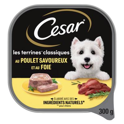 P&acirc;t&eacute;e Pour Chien Au Poulet Cesar - La Barquette De 300g
