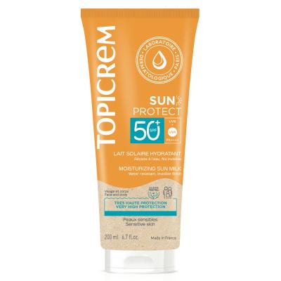 Protection Solaire Lait Solaire Hydratant Sun Protect Spf50+ Topicrem - Le Flacon De 200ml