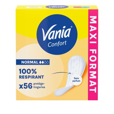 Vania Prot&eacute;g&eacute;-Slips Confort Sans Parfum X56 - Bo&icirc;te 56 Prot&egrave;ge-Slips
