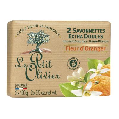 Savonnettes Extra Douces Fleur D'oranger Le Petit Olivier - Les 2 Savons De 100g