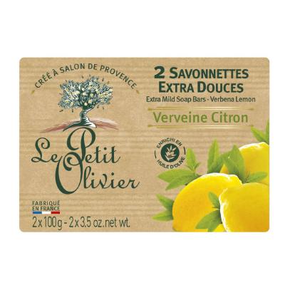 Savonnettes extra douces &agrave; la verveine et au citron, 100% huiles v&eacute;g&eacute;tales