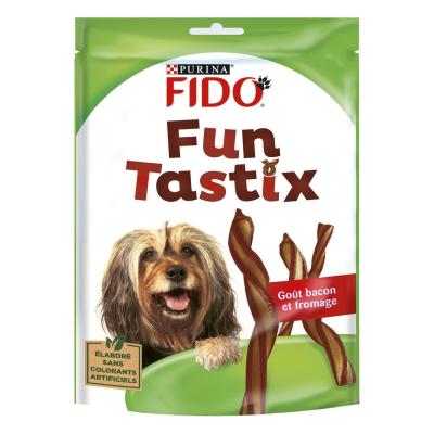 R&eacute;compense Pour Chien Sticks Bacon&Fromage Fido - Le Sachet De 150 G